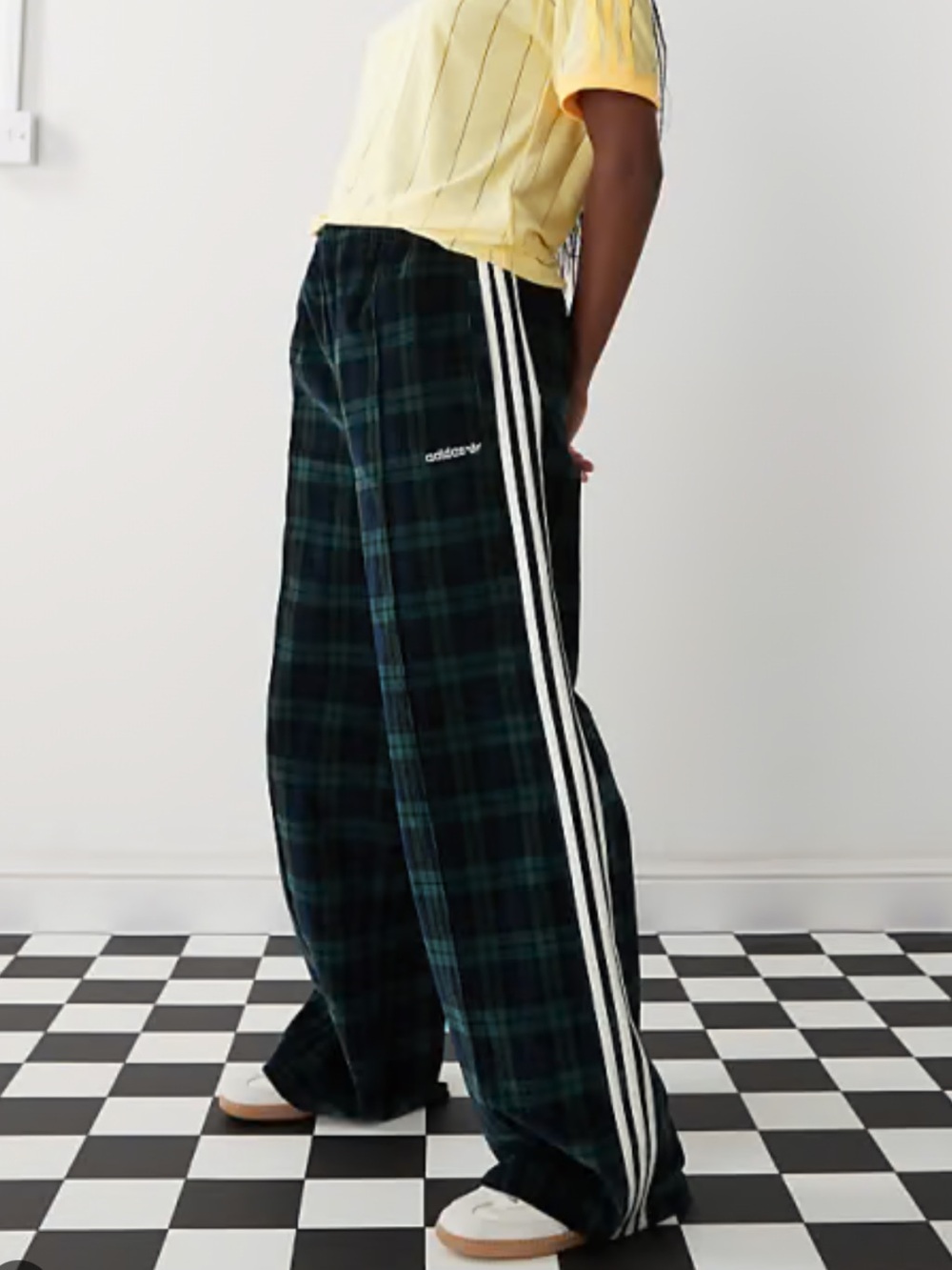 Adidas Originals Tartan, Navy & Green Plaid,, Tik tok IG Viral, FIFA, Limited! - Picture 3 of 13